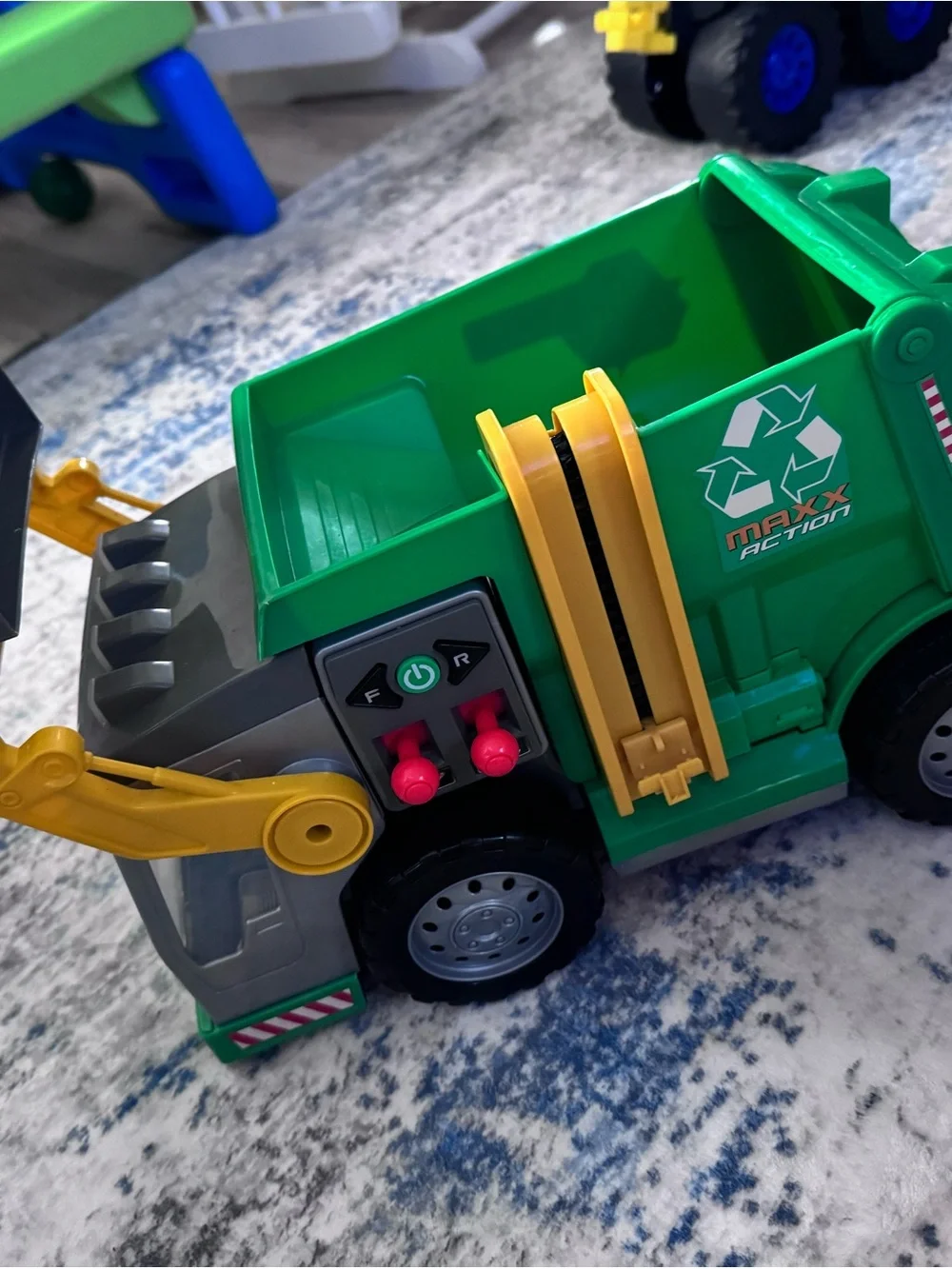 Green Toy Garbage Truck for Kids